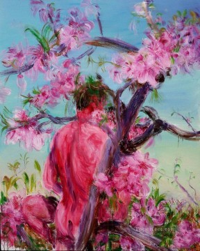Peach Blossom Tree Modern Oil Paintings